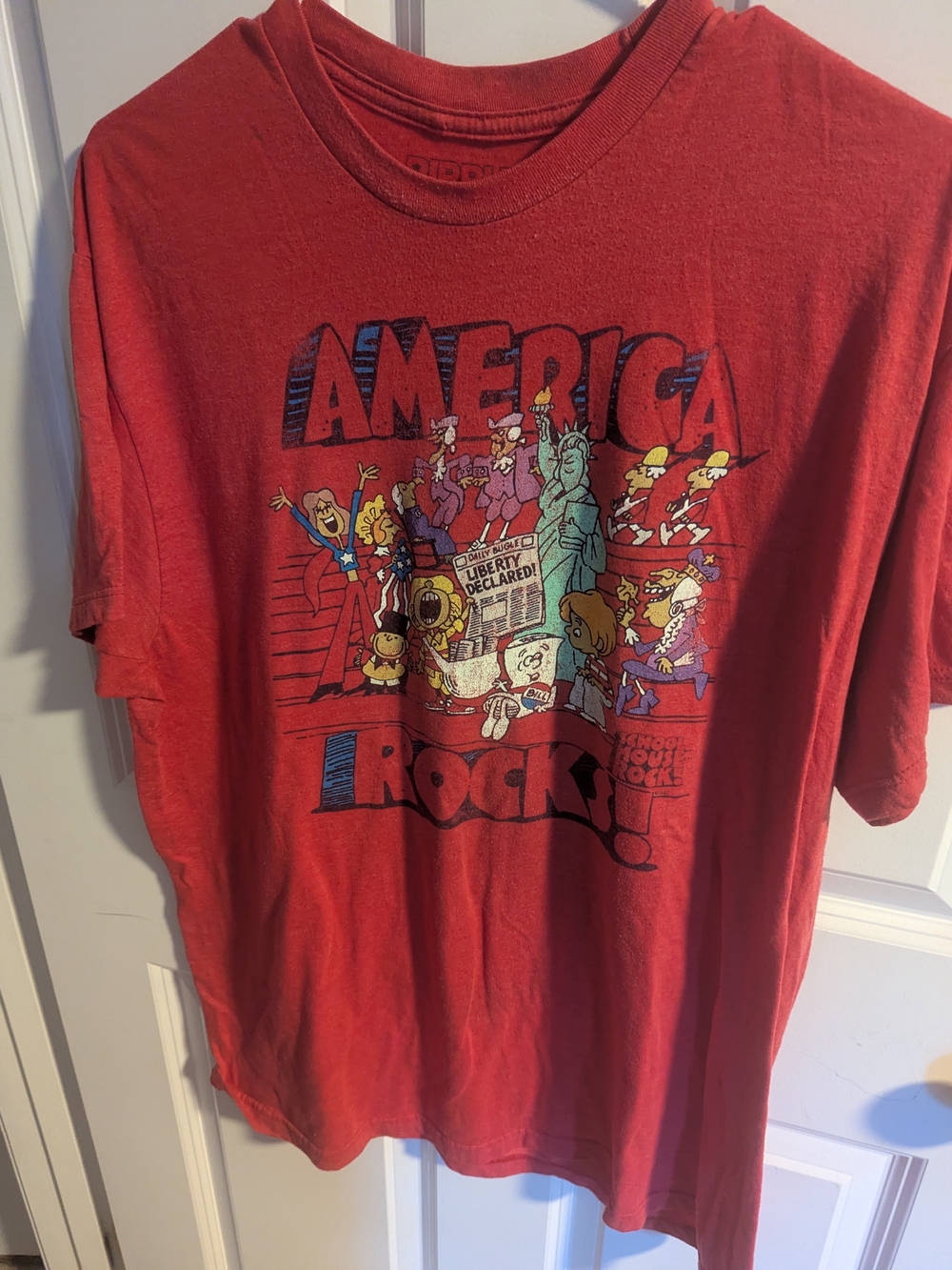 America Rocks! Red Graphic Tee Size XL